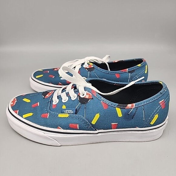 Vans BBQ RED SOLO CUP Blue Old Skool Classic Sneakers Men 5.5 Women 7 Shoes - Picture 5 of 9